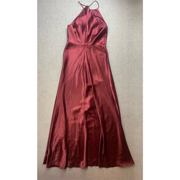 Jenny Yoo Cameron Dress Formal Gown Halter Hibiscus Size 6 - Picture 3 of 12